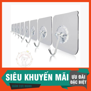 Combo Móc Dán Tường Trong Suốt Thánh Chịu Lực (Tối Đa 10kg)