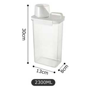 Hộp đựng bột giặt trong suốt 1100ml - 2300ml tiện lợi và an toàn -AENEA