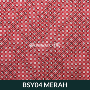 Kain Batik Seragam Sekolah TK SD SMP SMA Bahan Sanwos BSY04 Warna Merah/Biru/Hijau