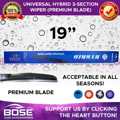 Universal Premium Hybrid 3 Section Type Razor Type Front Wiper Blade Size 14 / 16 / 17 / 18 / 19 / 20 / 22 / 24 / 26 Size Wiper Universal / Bose Car Accessories Accessory YY