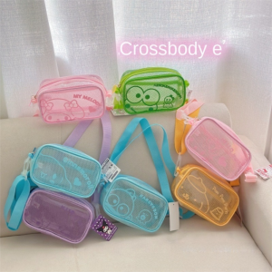 BAIXL Cartoon Shoulder Crossbody Bag Lightweight Transparent Toiletry Bag Portable Waterproof Cosmetic Container Girl
