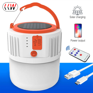 CCW Solar Bulb Lights USB Rechargerable LED Night Market Light Emergency Lights for Outdoor Camping BBQ Hiking