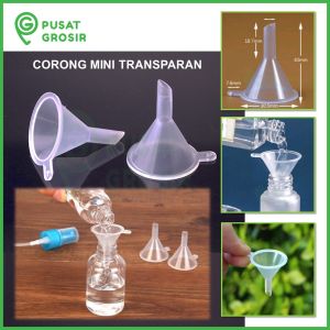 Corong Mini Plastik Transparan Multifungsi (3pcs) cocok untuk isi ulang parfum botol kecil reffil