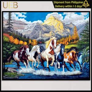 【UEB】 11CT DIY Horse Pattern Cross Stitch Kits Stamped Full Embroidery Decorative Set