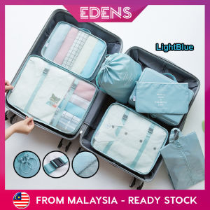 Edens 7pcs Travelling Luggage Organizing Set Clothes Inner Part Suitcase Compartments Storage Bag - Fulfilled by Edens