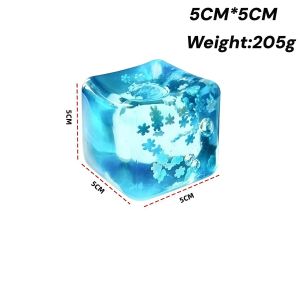 Soft Flexible Ice Cube Snowflake Stress Balls Slow Rebound Squishy Fidget Toy Perfect Anxiety Relief Decompression Squeeze Toy Gift for Men Women Christmas Stocking Stuffer