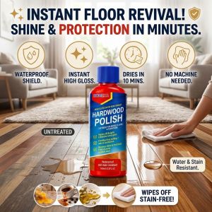 Wood Floor Polish Floor Cleaner Floor Wax Instant Gloss Lasting Shine Water-Based Hardwood Floor Care No Streak Surface Maintenance