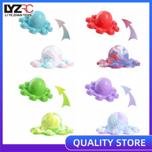 LYZRC Reversible octopus Doll Pop it Fidget toys push popit mini simple dimple digits keychain