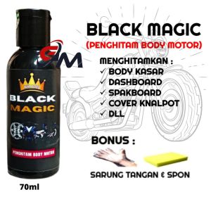 Black Magic 70ml Penghitam Body Trim Motor - Semir Ban Motor Pengkilap Body Kasar Motor Murah