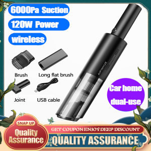 [Ready Stock+COD]Portable Mini Car Vacuum Cleaner Wireless Handheld 6000Pa Auto Car Interior Cleaner Home Indoor Mini Vacuum Cleaner Wireless Mini Car Vacuum Cleaner Duel-use Portable Charging Car Vacuum Cleaner