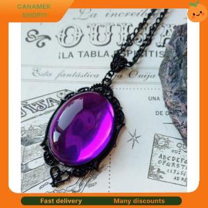 ❣️❣️❣️ Vampire Bat Necklace Blood Cameo Purple Gothic Jewelry Black Bat Witch Accessories Pagan Alternative Vintage Choker Man