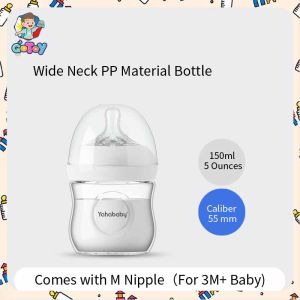 YAHABABY Botol Susu Bayi PP 55mm – Bebas BPA Sistem Anti Kembung Puting Mirip ASI (150ml & 330ml)