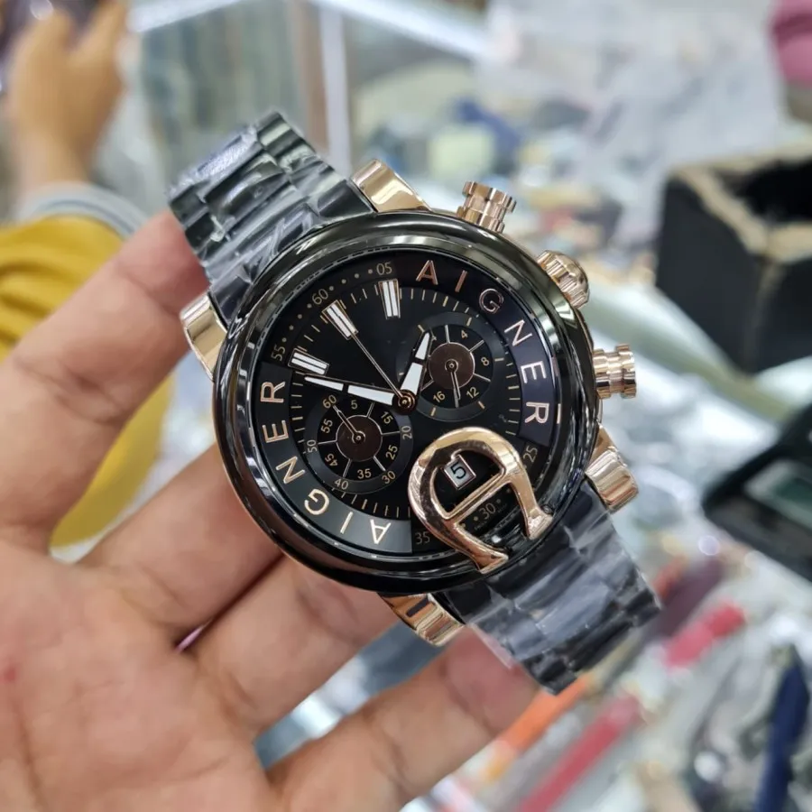 Mega Sale Jam Tangan Pria Branded Chronograph Aigner Bari Man