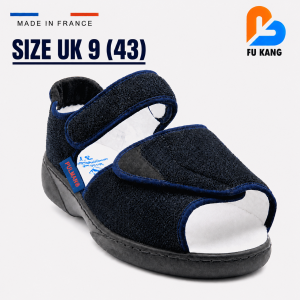 Pulman Laurel Rehab Sandal Black Extra-Wide | Diabetic Footwear Made in France | Ready Stock SG