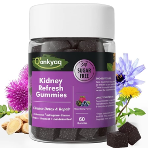 Kidney Refresh Gummies | Kidney & Urinary Health Support | Herbal Detox Cleanse 60 Gummies (Canada)