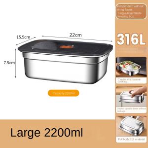 Hộp cơm bằng thép không gỉ 304 Hộp cơm trưa Hộp cơm Bento chống rò rỉ kín Hộp bảo quản tủ lạnh Hộp cơm cắm trại2026
