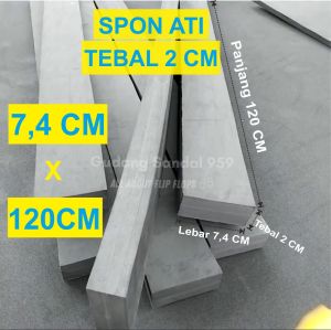 SPON ATI TEBAL 2 CM WARNA HITAM LEBAR 74 CM X PANJANG 120 CM