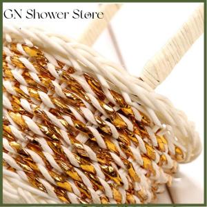 GNStore[COD] ตะกร้าสานใส่ดอกไม้ตะกร้ามือถือ1ชิ้นตะกร้าสำหรับงานเลี้ยงงานแต่งงาน