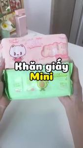 Khăn Ướt Super Mini Baby nhỏ gọn Tiện Lợi Dễ Thương 64 tờ ( 1 túi 8 gói - 1 gói nhỏ 8 tờ )