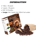 NUGEN Bloom Collagen Coffee Original Collagen Drink With Gluta Slimming Anti Aging Coffee 100% Robusta Coffee Slim. 