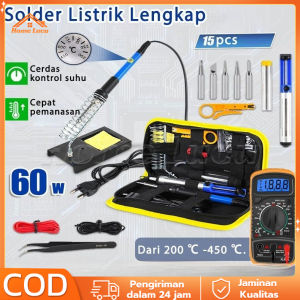 Set Solder Listrik Lengkap dengan Multimeter Iron Tool Kit 220V 60W/Solder Listrik Murah Paket Penyedot Penghisap Timah Set Kit Lengkap Komplit Station