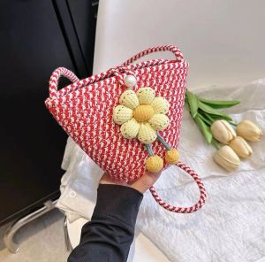 กระเป่าสะพายข้าง กระเป๋าผู้หญิงงานผ้า เป็นผ้าถัก