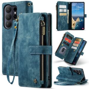 Wallet Case Compatibility with for Samsung Galaxy S26/S25/S24 Ultra S26/S25/S24 Plus with Card Holder Kickstand Magnetic Zipper Pocket Lanyard Strap WristletLeather Flip Case Wallet for Galaxy S26 (Brown)-152c4c8b