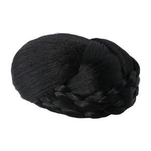 COUPLECOL Simple Black High quality Natural Straight Girls Women Hair Extension Heat Resistant Fiber Hanfu Hair Chignon Bride Hairpiece Braided Chignon Fake Hair Bun