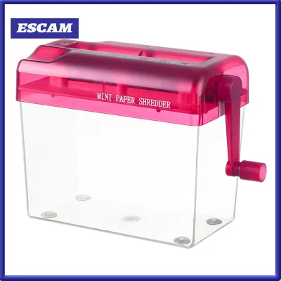 Norman Malthus Hand-operated Paper Shredder Non-electric Shredder Portable Manual Paper Shredder Large Capacity A4 Size Mini Handheld Paper Cutter Anti-slip Design Clear Visible Window for Home and Office Use –