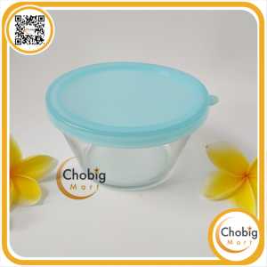 CHOBIG Mangkuk Kaca 450ml Tutup Elegant Mangkok Soup Bowl With Lid TPB