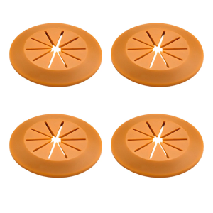 4PCS Furniture Cable Management Covers Adhesive PVC Wire Hole Protectors Wire Concealer Plates for Desk Cabinet