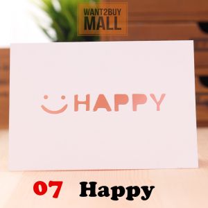 🇲🇾 🏆 Large Creative Hollow Out Greeting Card Envelope Business Florist Activity Gift Wish Message Card Kad Ucapan 创意贺卡