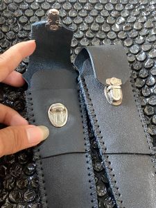 Sarung Pipa Kulit Elegan Warna Hitam untuk Dekorasi Rumah 1819cm