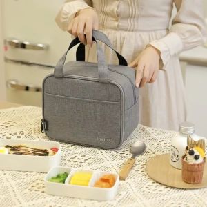 WEIYA Foldable Insulated Bag Double Layer Large Capacity Thermal Lunch Box Handheld Commuting Cooler Lunch Handbag