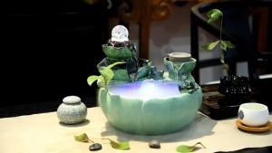 Water Feature Decorative Items Display Water Fountain Indoor Feng Shui Circulating Water Fountain Landscape Creative Modeling Water Fountain Indoor Feng Shui Ornaments Decor Show Piece For Home Decoration