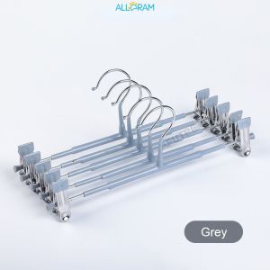 【eoxjk】Alldram 10ชิ้น/20ชิ้นกางเกงแขวนกระโปรงแขวนกับคลิปปรับคลิปไม้แขวนเสื้อประหยัดพื้นที่สำหรับกางเกงโลหะไม้แขวนเสื้อผ้า