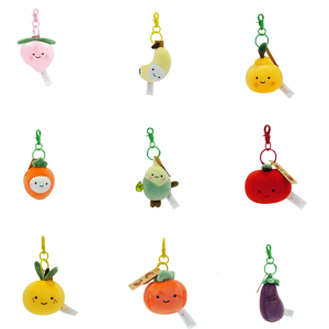 Adorable Simulation Fruit Plush Keychains Fun Fruit Plush Keychains Pendant Sturdy Bag Hangings for Stylish Accessories