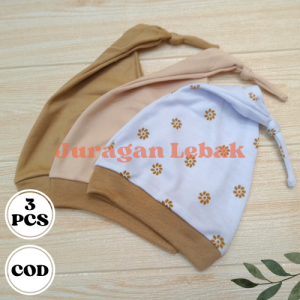 Paket 3Pcs Kupluk topi bayi - Juragan Lebak