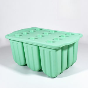 12 Grid Ice Cream Mould Food Grade Silicone Easy Demold Popsicle Tray With Lid for Homemade Ice Cube