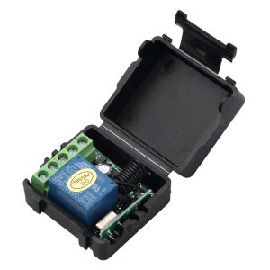 KEBIDU 433MHz DC 12V 10A 1CH RF Wireless Remote Control Switch Receiver Transmitter Set with Learning Remote Controller
