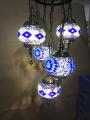5-Heads Pendant Lights Bedroom Chandelier Retro Style Balcony Hotel Turkish Handmade Hanging Lamp. 