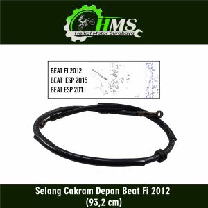 Selang Cakram Depan Beat Fi 2012 (932 cm) - Kabel Cable Cabel Tali Kawat Seling Rem Rim Brake Brake Cakram Disk Depan Honda Beat eSP 2012 - 2016