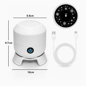 Rechargeable LED Night Light Projector 360 Degree Dynamic Ocean Wave Projection Touch Control Adjustable Brightness Flexible Base For Baby Nursery Room Vibe Christmas Gift
