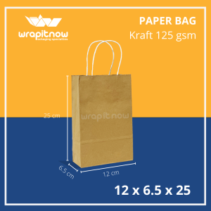 (Isi 50 pcs) Paper Bag Polos 20x7.5x24.5 Paper Bag 24x9x33.5 Paper Bag 25x13x26.5 Paper Bag 33x12x32 // Goodie Bag Paper Bag tas Kertas Gift Bag Paper Bag Kraft Tebal