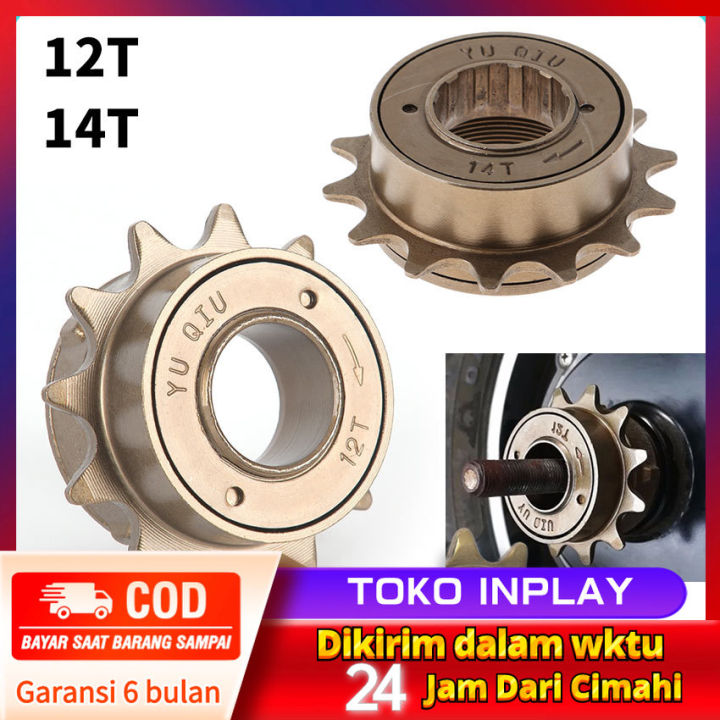 Freewheel Gir Gear Sprocket Sepeda Single Speed 12t 14t Freewheel