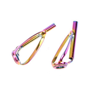 [EKLEVAL] Hot Sale Convenient Easy For Lowest Price 1ชิ้นแหวนนำปลายด้านบนสีเงิน สีรุ้งปราศจากการพันกันสำหรับคันเบ็ดแบบสปินนิ่ง