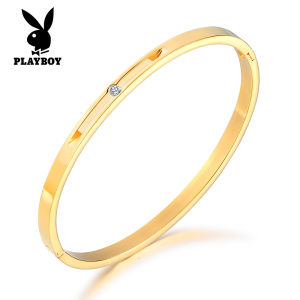 PLAYBOY bracelet for women rose gold diamond elegant korean style gift for girlfriend with free gift box