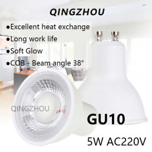 Trắng tinh đèn LED chiếu điểm bóng đèn GU10 Đèn chiếu điểm COB đèn chiếu sáng màu trắng lạnh/màu trắng ấm cho văn phòng nhà cửa 5W 220V