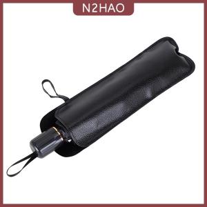 N2HAO  Đen PU da ô Bìa trường hợp di động không thấm nước ô lưu trữ túi ô Túi xách tay ô Bìa