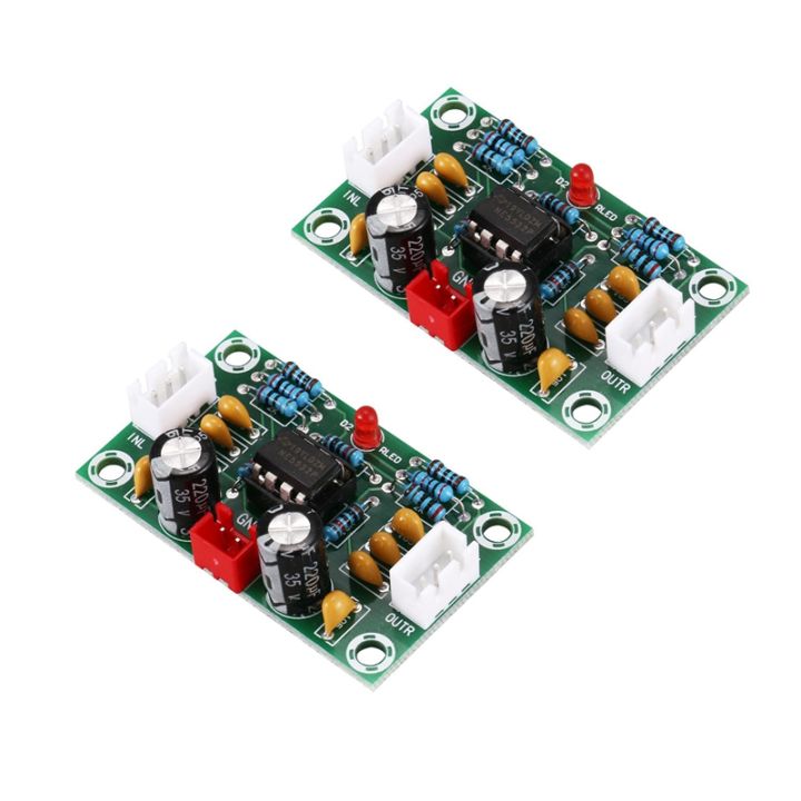 (FIVQ) 2X Mini Preamp Op Amp Module Amplifier Dual Channel NE5532 ...